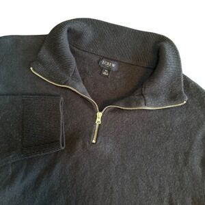 J Crew Mens Navy Blue Quarter Zip Sweater XL Merino Wool 1/4 Zip‎